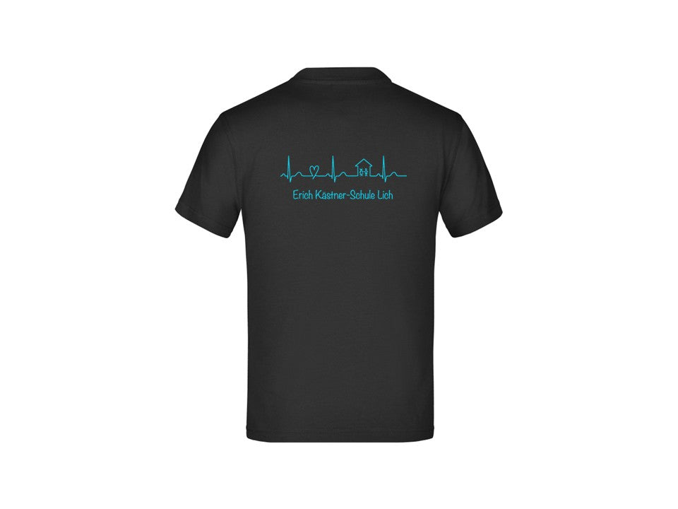 Kinder Komfort-T-Shirt aus hochwertigem Single Jersey - schwarz