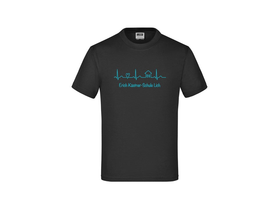 Kinder Komfort-T-Shirt aus hochwertigem Single Jersey - schwarz