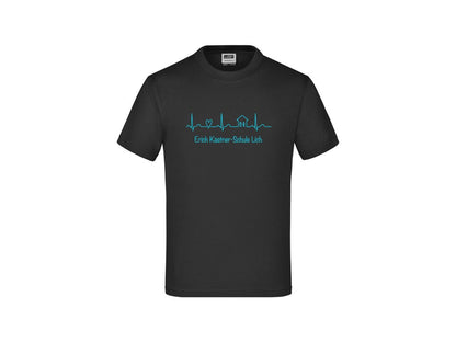 Kinder Komfort-T-Shirt aus hochwertigem Single Jersey - schwarz